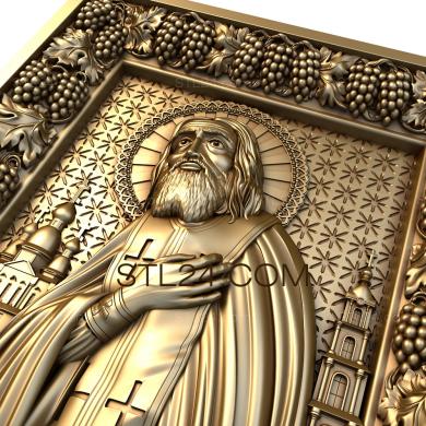 Icons (Venerable Seraphim of Sarov, IK_1694) 3D models for cnc